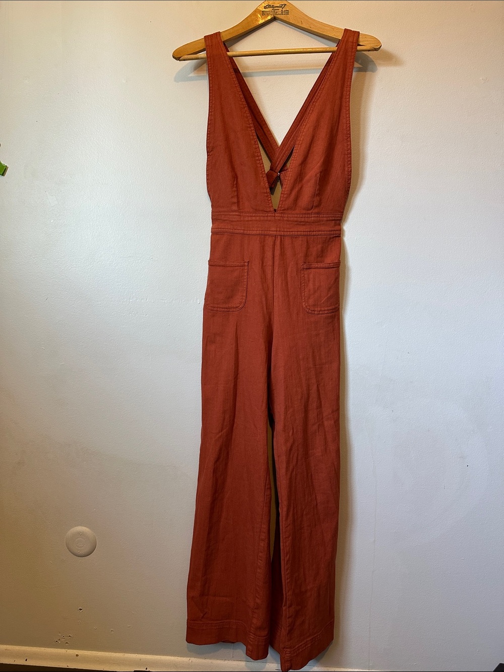 Dollhouse Rust Orange Wide-Leg Jumpsuit Women's 27